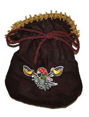 borsa nera da pirata con teschio (copia)
