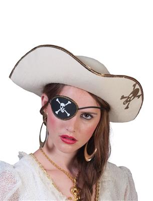 mini cappello da capitano pirata con velo (copia)