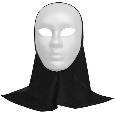 maschera bianca o nera da fantasma