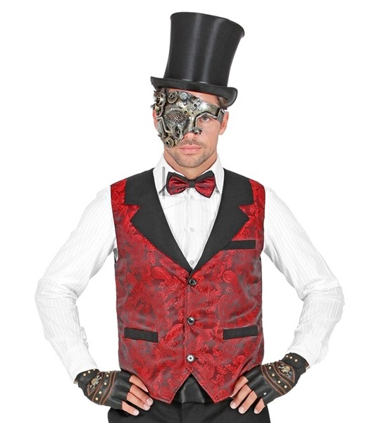 giacca gotica nera lunga in velluto rosso (copia)