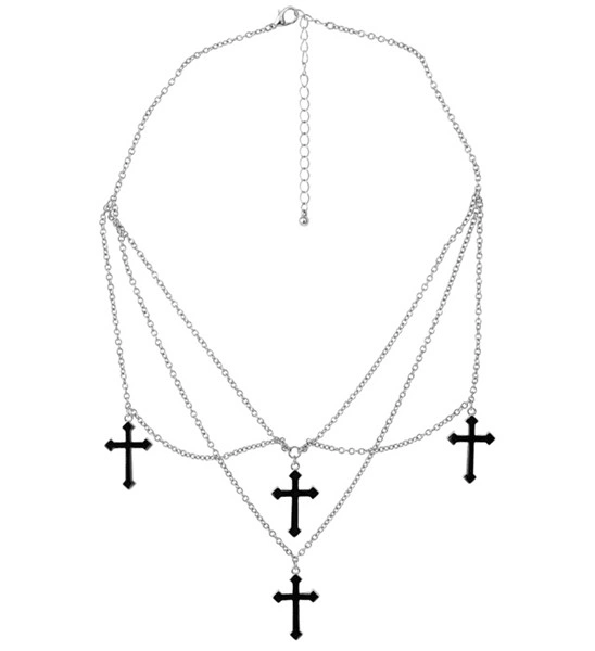collana gotica viola con gocce (copia)