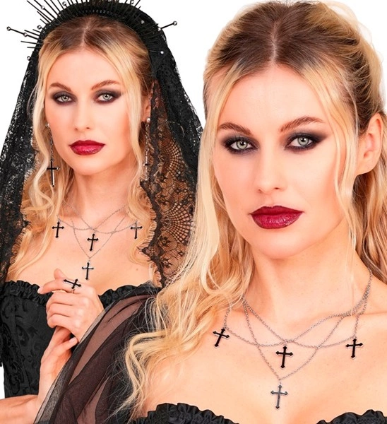 collana gotica viola con gocce (copia)