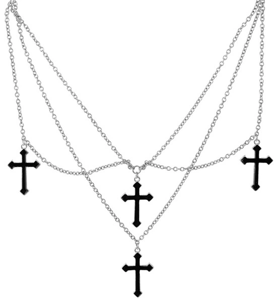 collana gotica viola con gocce (copia)