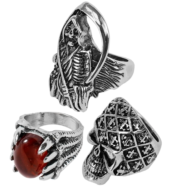 anello gotico con pietra nero (copia)