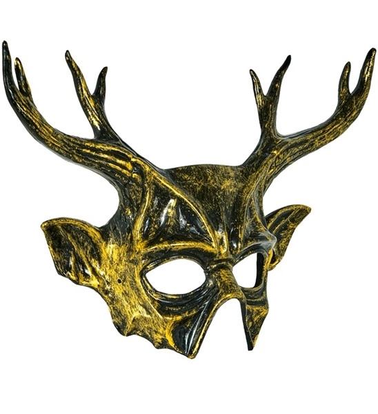 maschera montone dorato con fiori (copia)