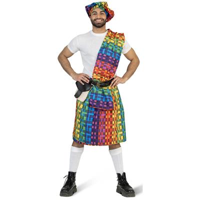 costume da scozzese arcobaleno