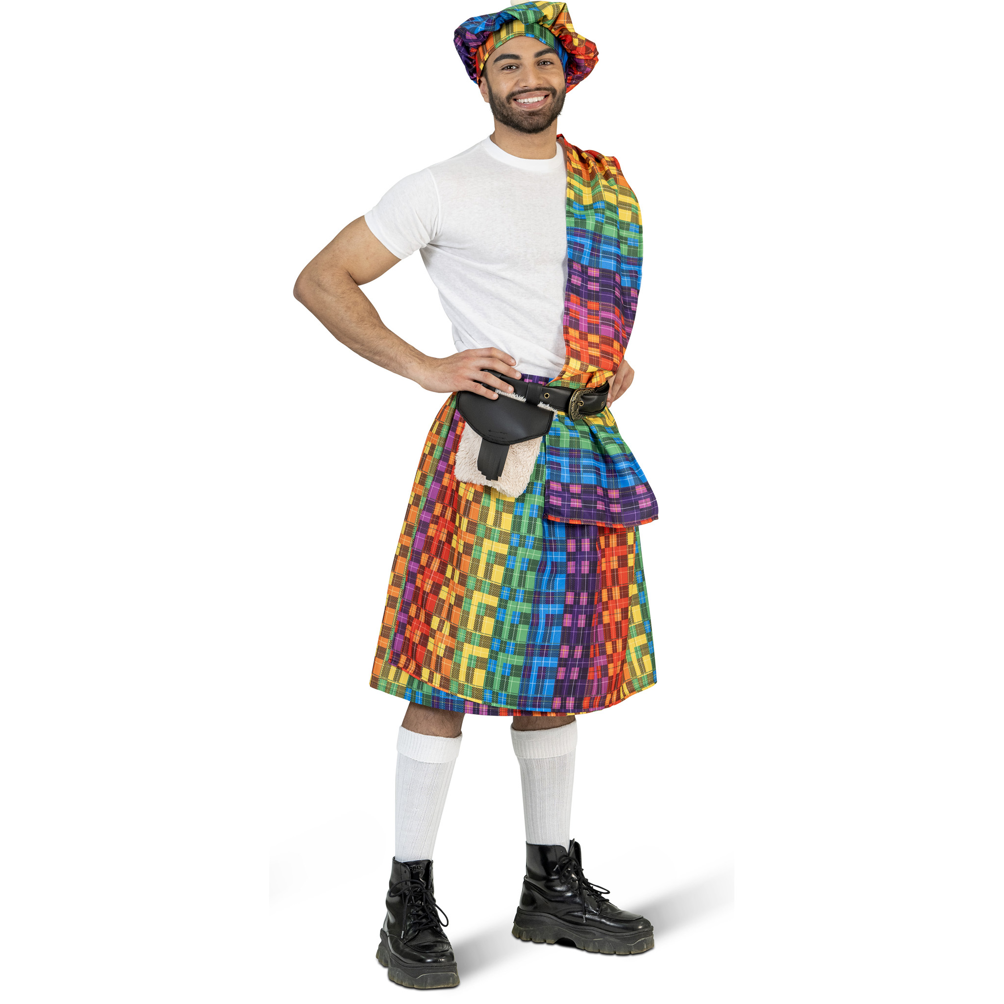 costume da scozzese arcobaleno