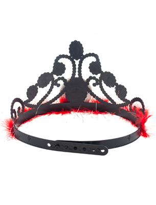 corona nera con pentacolo rosso