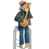 scenografia scheletro animato con banjo su cripta (copia)