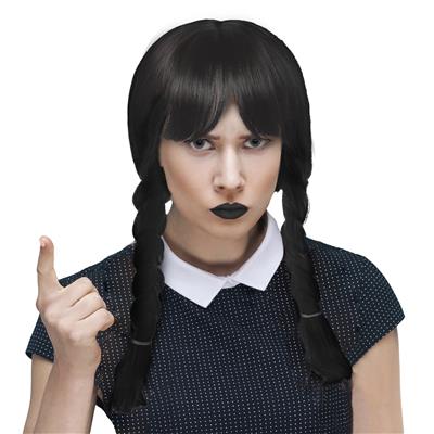 parrucca nera da mercoledì addams (copia)