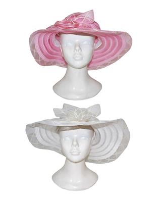 cappello anni'20 bianco con rosa in tulle (copia)