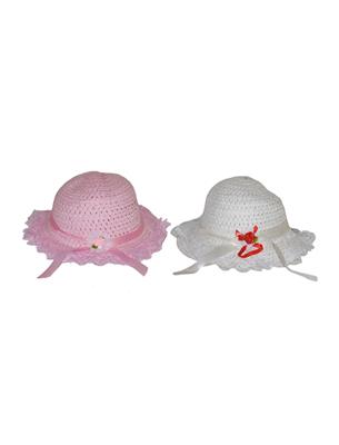cappello anni'20 bianco con rosa in tulle (copia)