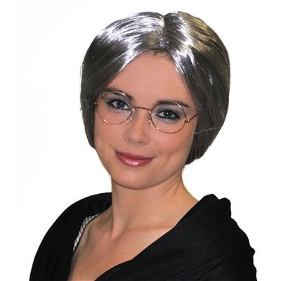 parrucca bianca lunga mossa con frangia e fascia (copia)