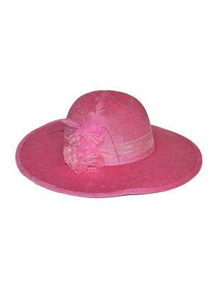 cappello anni'20 rosa con fiore e piume (copia)