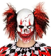maschera con capelli rossi da clown malvagio (copia)