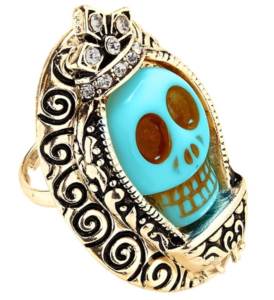 anello teschio bianco e strass (copia)