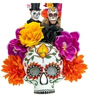 maschera dia de los muertos teschio con rose (copia)