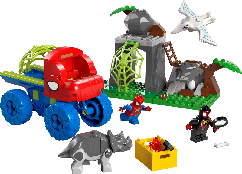 lego marvel spidey amazing friends inseguimento sui dino veicoli di spin ed electro (copia)