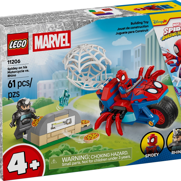 lego marvel spidey amazing friends battaglia con il raptor al quartier generale sull’albero di spider man e gobby (copia)