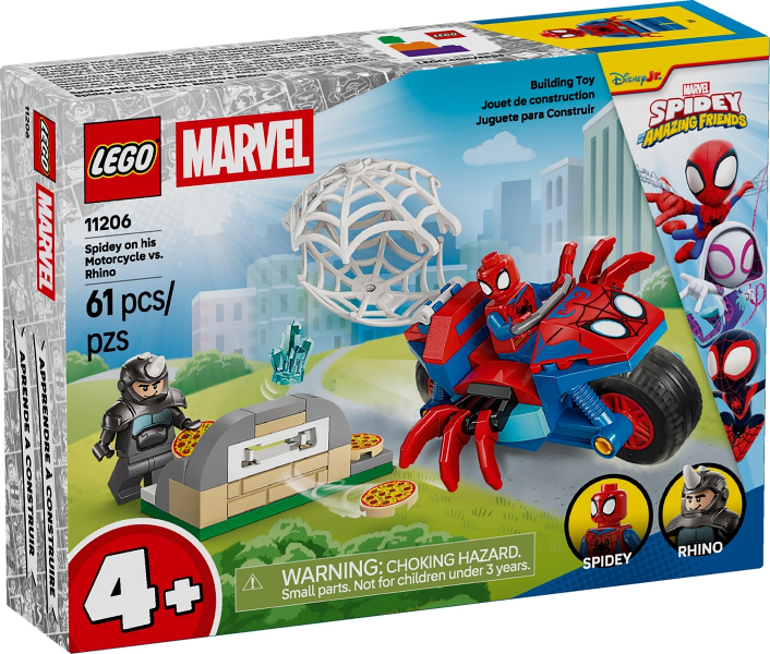 lego marvel spidey amazing friends battaglia con il raptor al quartier generale sull’albero di spider man e gobby (copia)