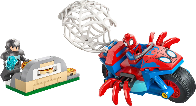 lego marvel spidey amazing friends battaglia con il raptor al quartier generale sull’albero di spider man e gobby (copia)