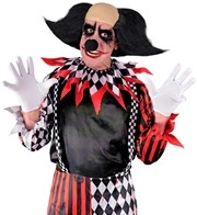 parrucca bicolor rossa e nera da arlecchino (copia)