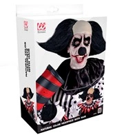parrucca bicolor rossa e nera da arlecchino (copia)