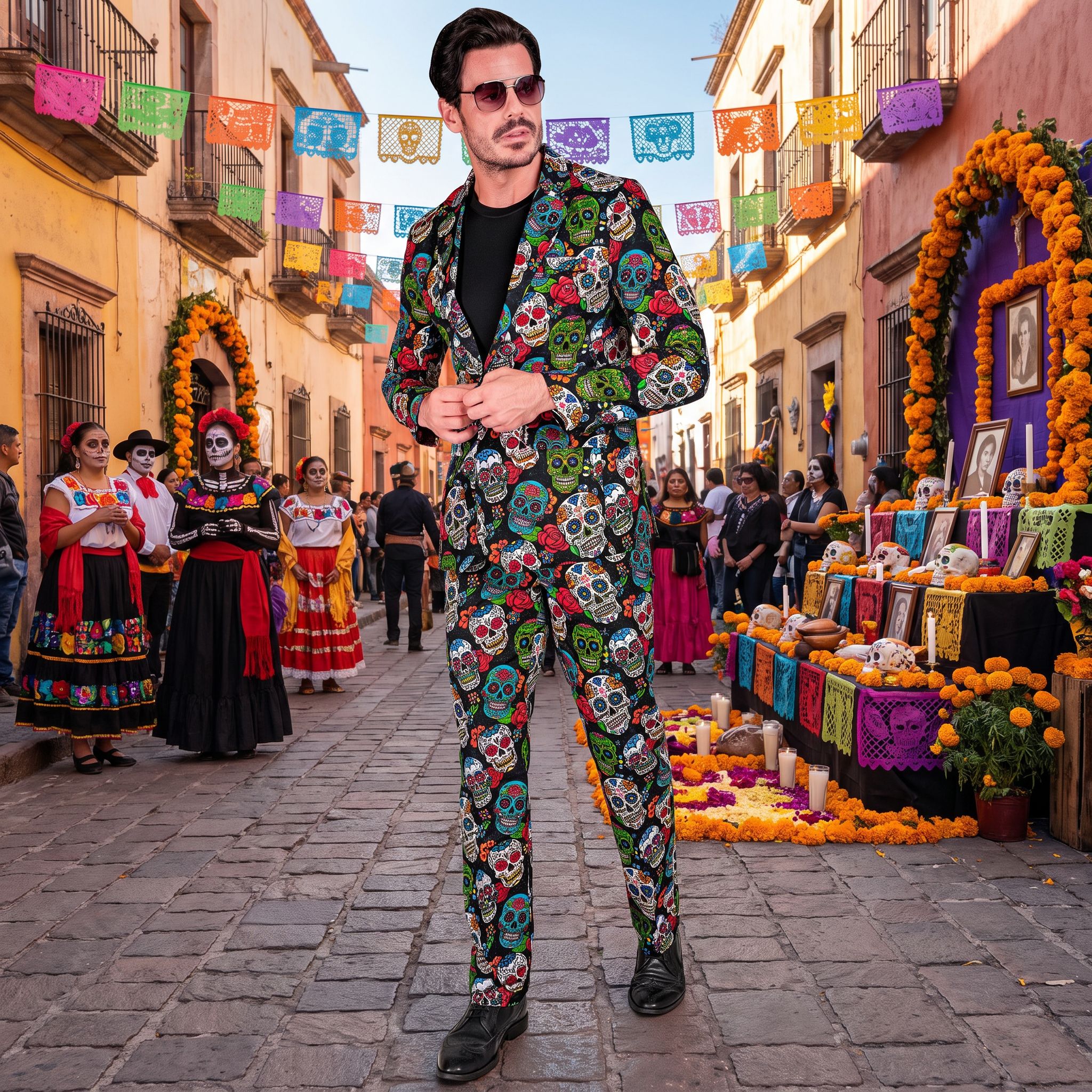 costume da mariachi scheletro de los muertos (copia)
