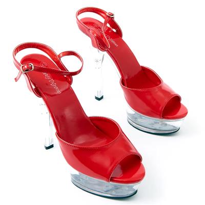 scarpe stiletto nere lucide con plateau trasparente (copia)