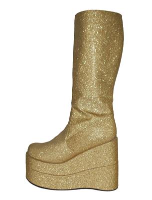 stivali platform argentati glitterati con zeppa (copia)