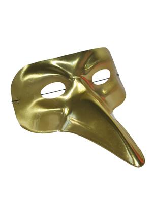 maschera veneziana argentata con naso lungo (copia)