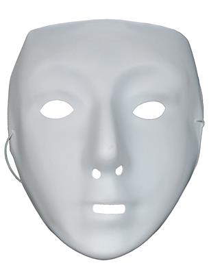 maschera viso bianca da colorare per bambini in pvc (copia)