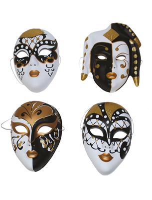 maschera viso argentata metallizzata in pvc (copia)