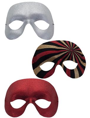 maschera domino glitterata oro o argento (copia)