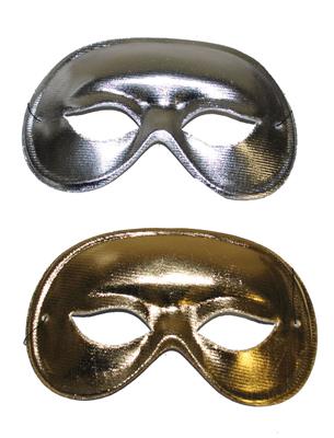 maschera domino metallizzata oro o argento (copia)