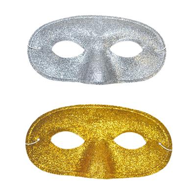 maschera domino metallizzata oro o argento (copia)
