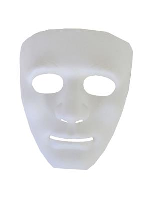 maschera viso squadrata bianca da colorare per bambini in pvc (copia)