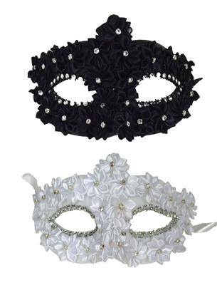 maschera veneziana con piuma bianca o nera assortita (copia)