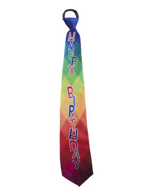 cravatta happy birthday multicolore