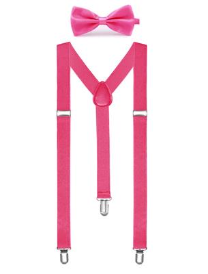 set bretelle bianche regolabili con papillon (copia)