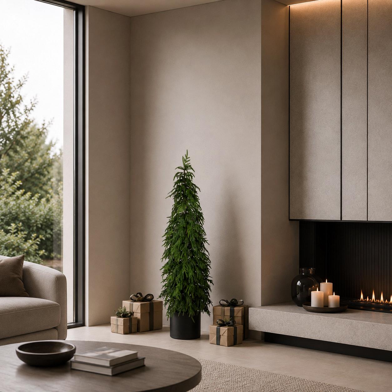 albero di natale 180 cm con 150 led, bacche e pigne (copia)