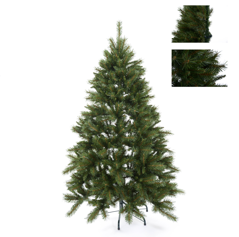 albero di natale artificiale a parete 215 cm – 718 rami in pvc e pp