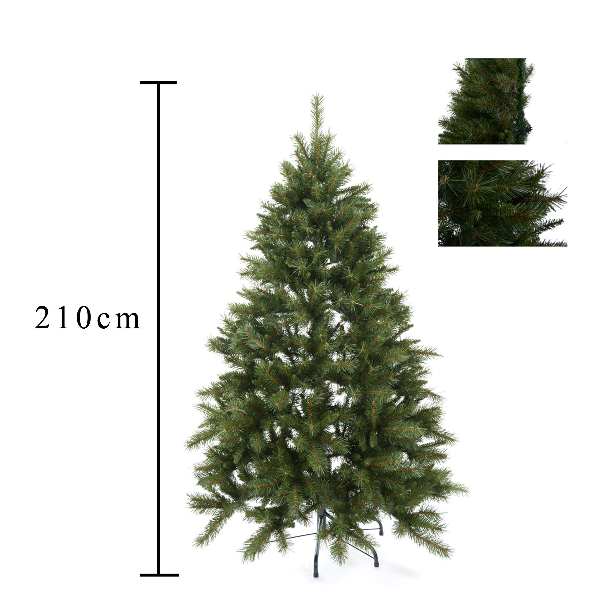 albero di natale artificiale a parete 215 cm – 718 rami in pvc e pp