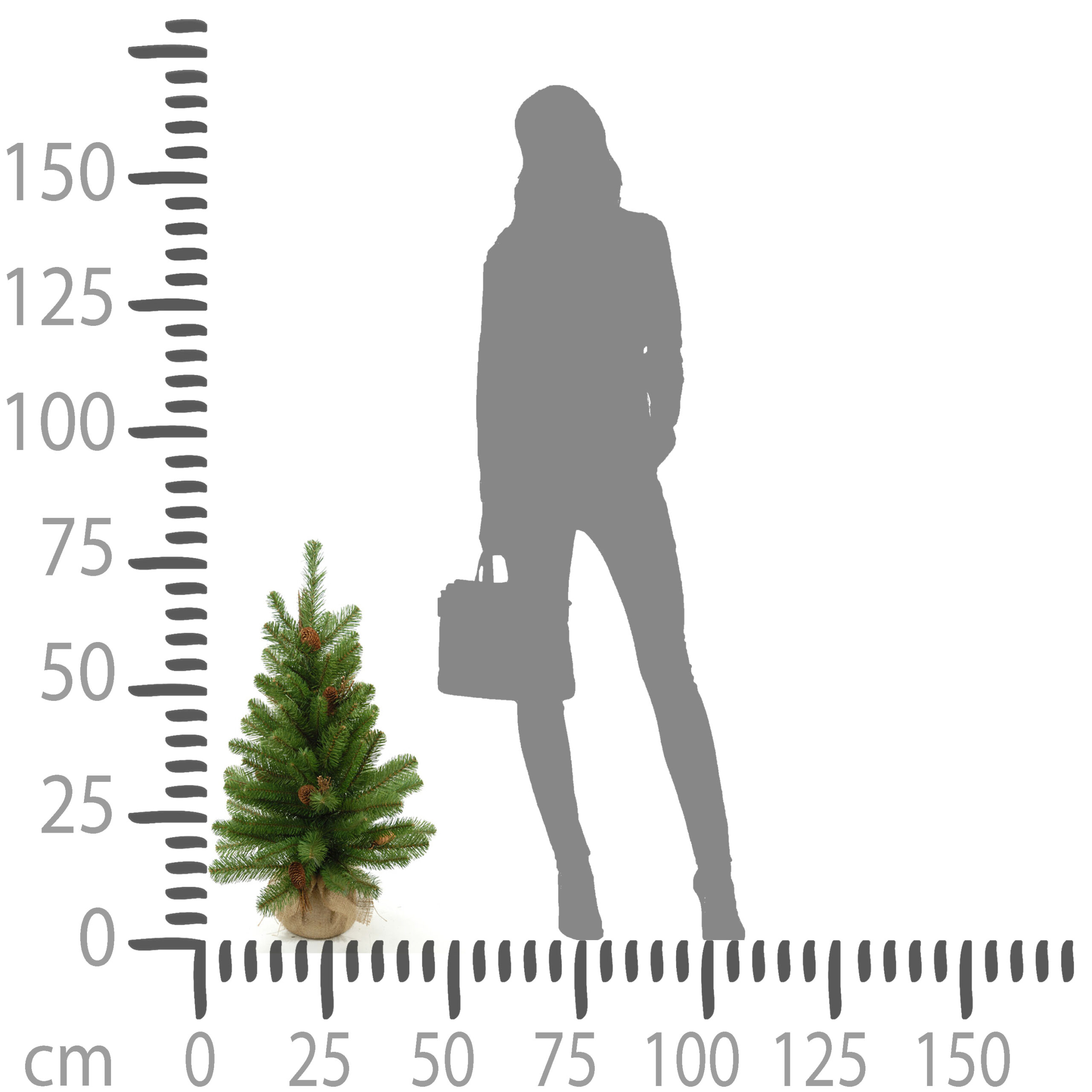 albero di natale da tavolo con base in juta – 75 cm (copia)