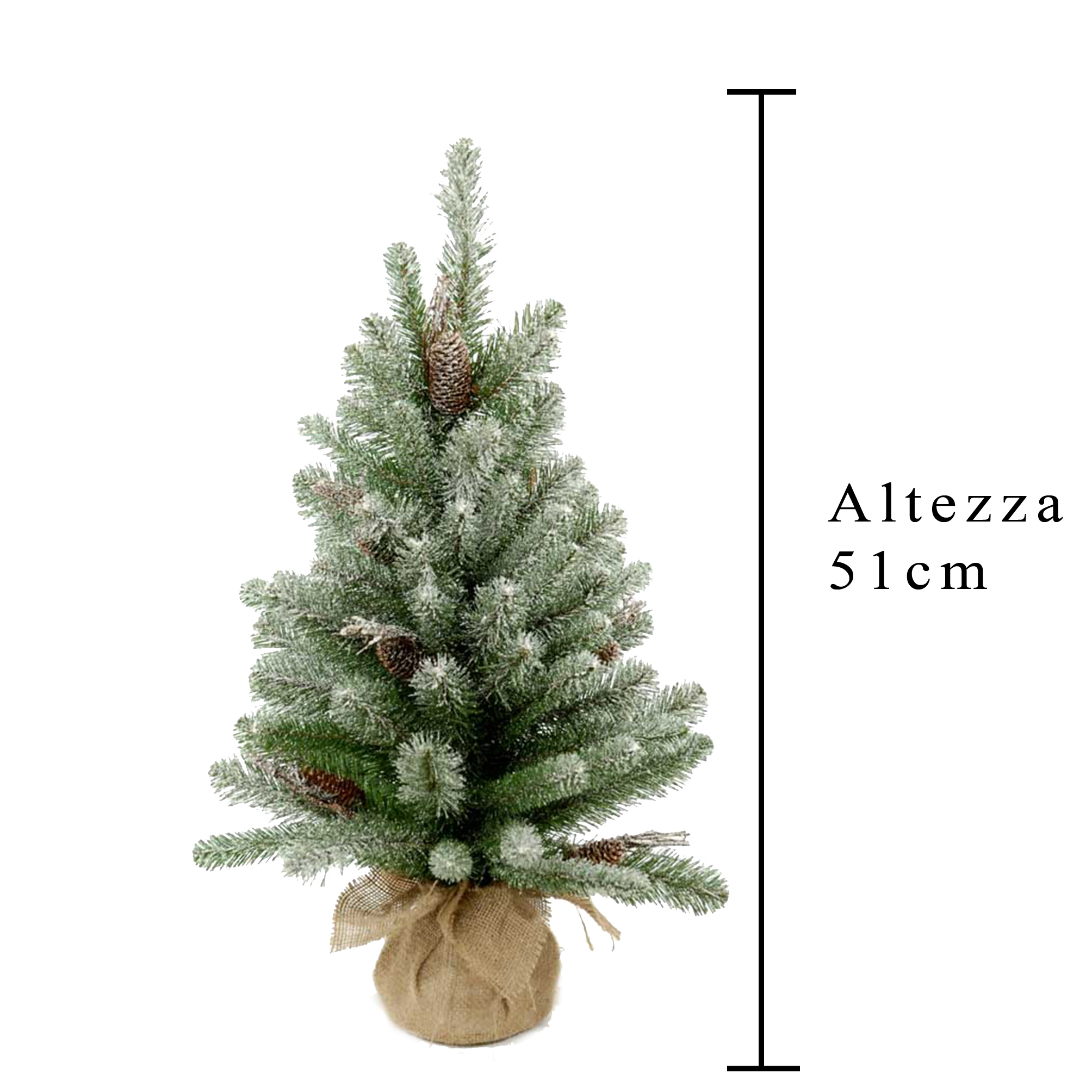 albero di natale innevato da tavolo con base in juta – 45 cm (copia)