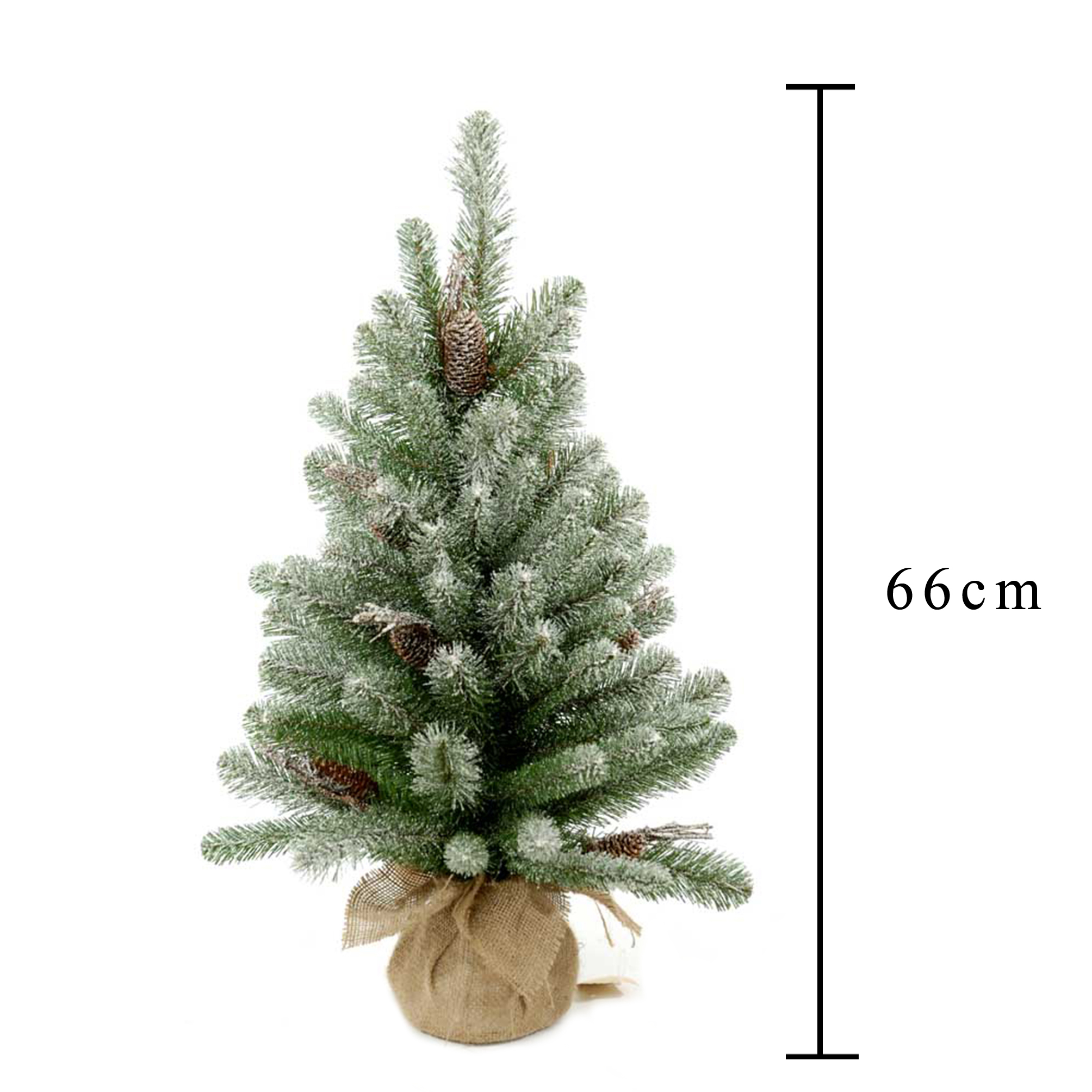 albero di natale innevato da tavolo con base in juta – 60 cm (copia)