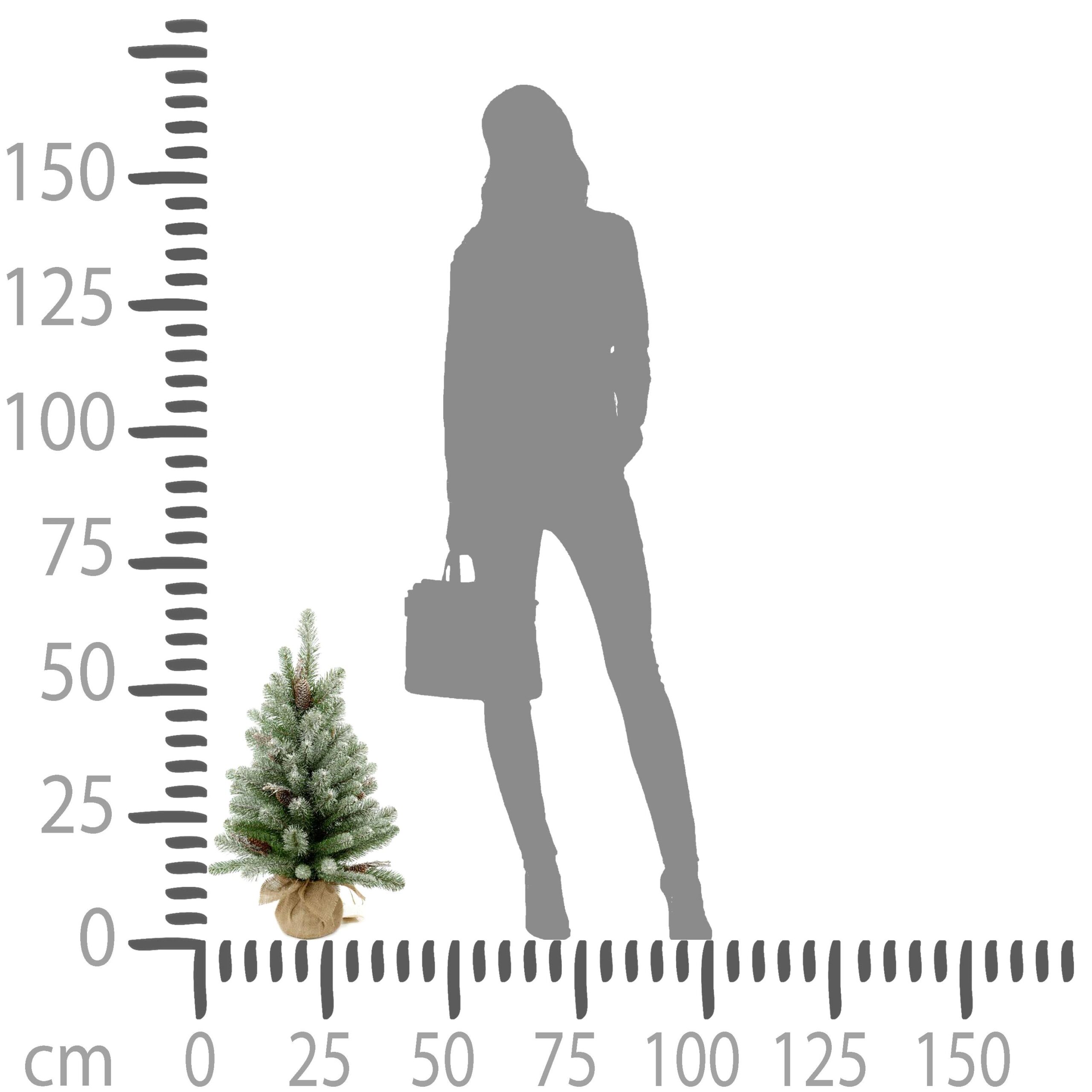 albero di natale innevato da tavolo con base in juta – 60 cm (copia)