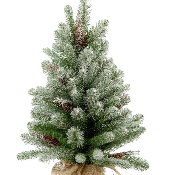 albero di natale da tavolo innevato con base in juta – 75 cm (copia)