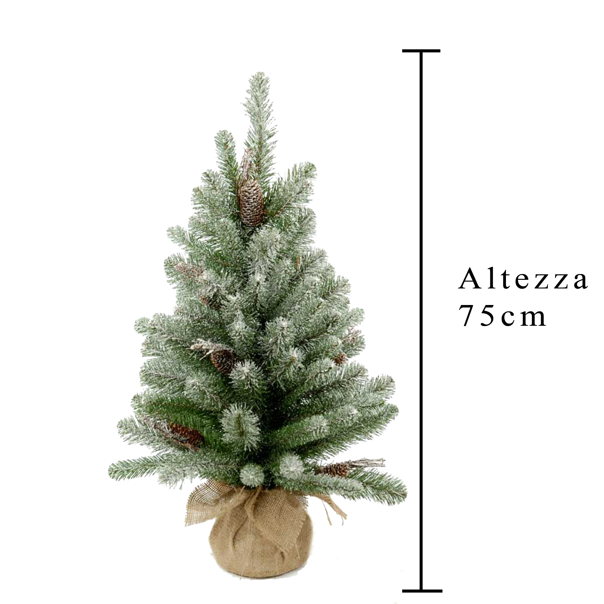 albero di natale da tavolo innevato con base in juta – 75 cm (copia)