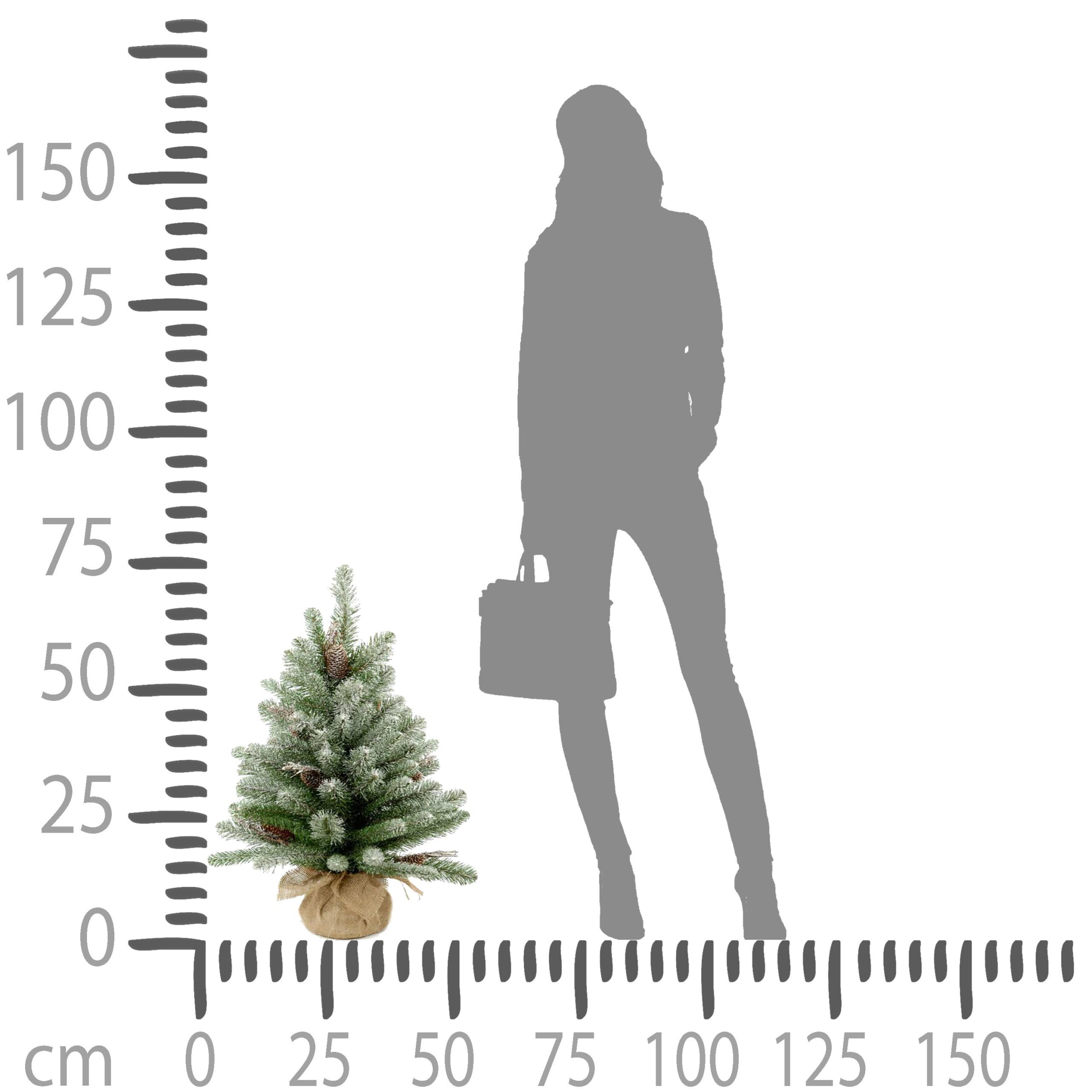 albero di natale da tavolo innevato con base in juta – 75 cm (copia)